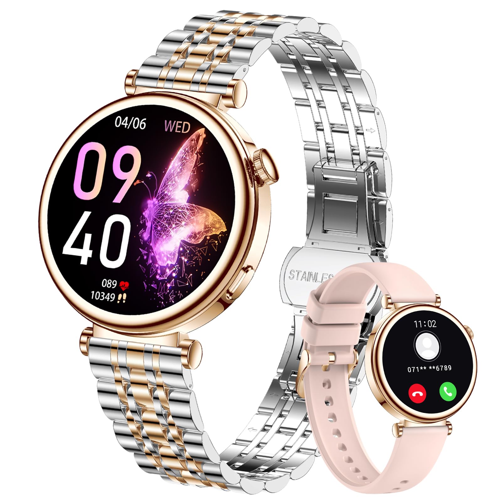 Android smart watch rose gold deals