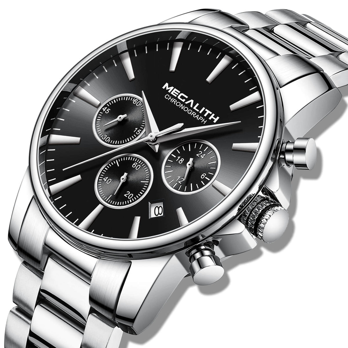 Chronograph Watch | Stainless Steel Band | 8264M – megalith watch
